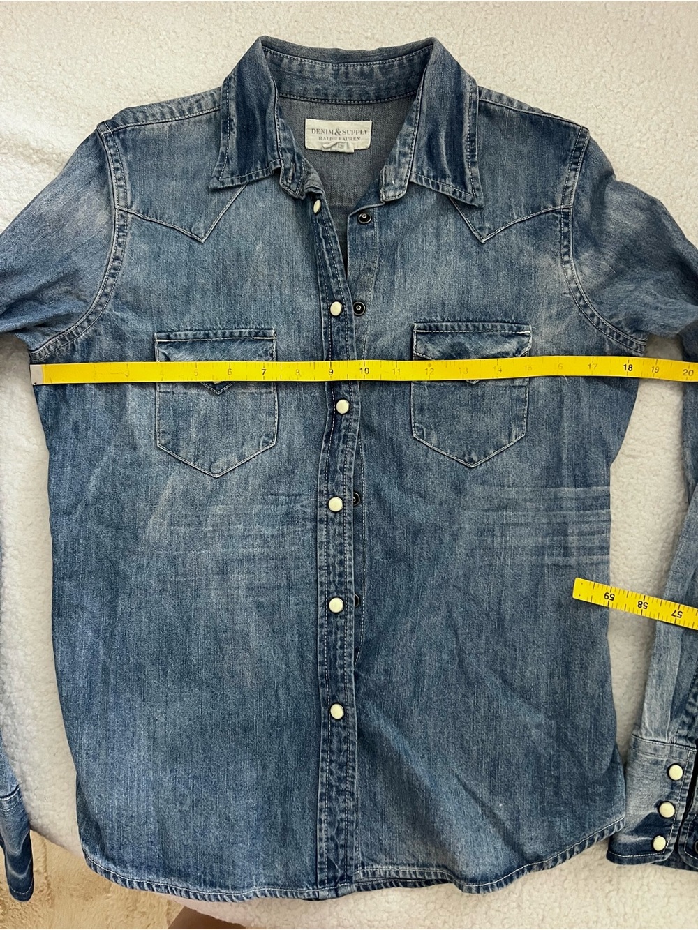 RARE COLLECTOR Ralph Lauren Denim & Supply Studded Eagle Western Denim Shirt - Picture 6 of 7
